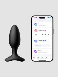 Lovense Hush 2 Small App Controlled Rechargeable Vibrating Butt Plug 4 Inch (Black), S - Amorana