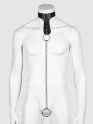 DOMINIX Deluxe Lederhalsband mit Penisring