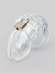 DOMINIX Deluxe Rigid Plastic Chastity Device 2.5 Inch Clear, Transparent - Amorana
