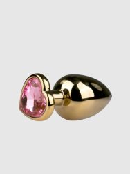 EasyToys Metal Heart Anal Plug[Gold-Large], Large - Amorana