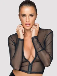Noir-Handmade Missbehaved F220 Sexy Top[S], S - Amorana