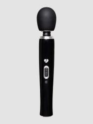Lovehoney Deluxe Extra Powerful Rechargeable Wand Vibrator 2.0 - Black (Black), Schwarz - Amorana
