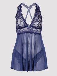 Lovehoney Bombshell Babydoll-Set, Blau - Small - Amorana