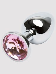 Lovehoney Silver Jewelled Aluminium Butt Plug 2.5 Inch, Pink - Amorana
