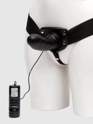 Lovehoney Perfect Partner Unisex Hollow Vibrating Strap-On 8 Inch Black (Black), Schwarz - Amorana
