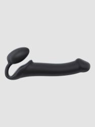 strap-on-me Bendable Strap-on Strap-on Dildo[Black-Large], Large - Amorana