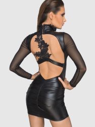 Noir-Handmade Fleur F142 Sexy Dresses[Black-M], M - Amorana