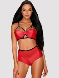 Obsessive Leatheria Lingerie Set[L/XL], L/XL - Amorana