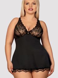 Obsessive Luvae Dress & Thong[Black-XXL], XXL - Amorana