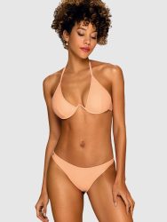 Obsessive Paralia Peach Sexy Bikini Set[Orange-S], S - Amorana