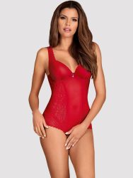 Obsessive Rougebelle Body Crotchless[Red-S/M], S/M - Amorana