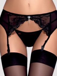 Suspender belt Charms black - Black - L/XL - 40/42, L/XL - Amorana
