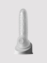 Perfect Fit Fat Boy Checker Textured 5.5 Inch Penis Sleeve with Ball Loop (Clear), 16 cm  - Amorana