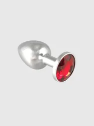 Rimba Small Stainless Steel Anal Plug[Red], Rot - Amorana