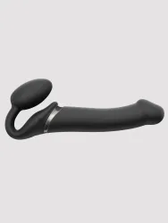 strap-on-me Vibrating Bendable Strap-on Strap-on Dildo[Black-Large], Large - Amorana