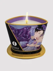 Shunga Massage Candle Massagekerze[White], Erdbeere & Champagner - Amorana