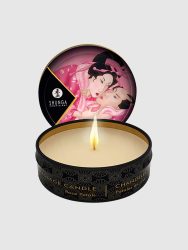 Shunga Scented Massage Candle, Rose - Amorana
