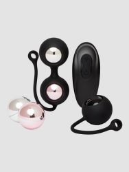 Lovehoney Rechargeable Remote Control Vibrating Kegel Ball Set - Black, Schwarz - Amorana
