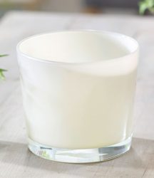 Glas-Übertopf ø 14 cm ´creme´ (1 Stück)