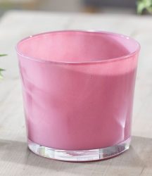 Glas-Übertopf ø 14 cm ´Antik Pink´ (1 Stück)