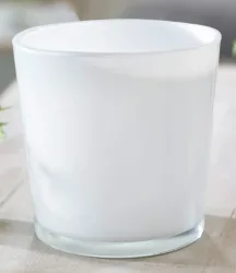 Glas-Übertopf ø 24 cm 'weiß'