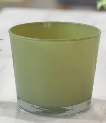 Glas-Übertopf ø 14,5 cm 'Olive'