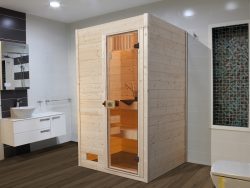 WEKA Massivholzsauna VALIDA Außenmaße:B 139 x T 139 cm|Fensterelement: ohne