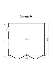 Tenekaubandus Doppelgarage Modell D Wandstärke:70 mm
