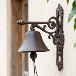 Türglocke Gusseisen Braun Antik-Stil ? Nostalgische Glocke Landhausstil