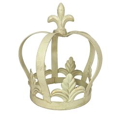 Dekokrone Lilie Metall Creme Weiß Krone Metallkrone Antik-Stil Barock