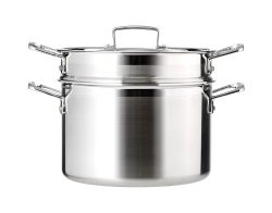 Le Creuset Pastatopf mit Einsatz 3-Ply Edelstahl 20cm