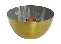 Kerzenhalter Metall Gold Grau Kerzenleuchter Kerzenschale Kerzenständer Ø 10cm