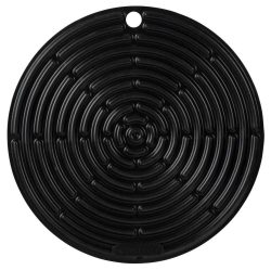 Le Creuset Topflappen Rund Silikon Schwarz