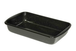 Riess Auflaufform Backform Emaille Schwarz 32 cm x 19 cm