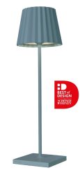 Sompex TROLL 2.0 Tischleuchte Blau Aluminium mit Akku dimmbar Outdoor 38 cm