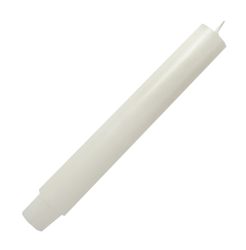 Dicke Stabkerze Durchgefärbt Elfenbein Weiß 20cm x 2,5cm Tropffrei Premium