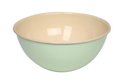 Riess Obst und Salatschüssel Emaille Pastell Nilgrün 22cm