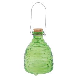 Wespenfalle Glas zum Aufhängen Insektenfalle Grün 13cm