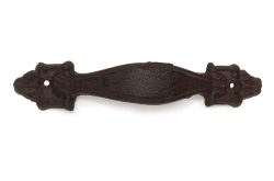 Rustikaler Griff Schubladengriff Möbelgriff Gusseisen Antik-Braun 17,5cm