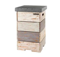Happy Cocooning Lounge & Dining Feuertisch TEAK-Holz grau 1070 x 800 x 675 mm