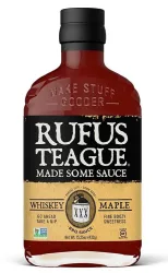 Rufus Teague, Rufus Teague Whiskey Maple BBQ Sauce Grillsauce mit Whiskey u. Ahornsirup 423 g