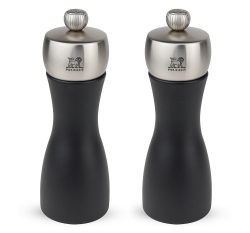 Peugeot Fidji Set Pfeffermühle & Salzmühle Holz Schwarz 15cm
