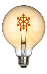 Sompex Schneeflocke LED Filament Leuchtmittel E27 2000 K