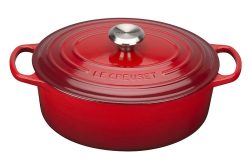 Le Creuset Bräter Signature Oval Gusseisen Kirschrot 40cm