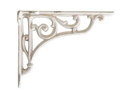 Regalträger Regalhalter Regalwinkel Gusseisen Shabby Antik-Stil Weiß 17x20,5cm