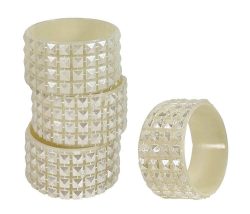 Serviettenringe Weiß Schmuck 4 Stück Serviettenhalter Strass Tischdeko Hochzeit