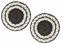 Tischset Rund Seegras geflochten Natur 2 Stück Boho Platzset Natur Braun 38 cm