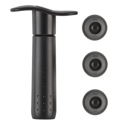 Le Creuset WA-137 Weinpumpe Schwarz inkl. 3 x Verschluss