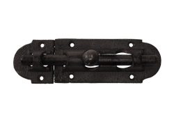 Rustikaler Türriegel Schlossriegel Schieberiegel Gusseisen Schwarz Antik-Stil 19,5cm