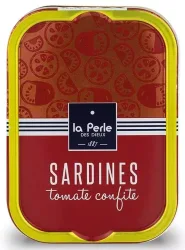 La Perle des Dieux, La Perle des Dieux Sardinen mit kandierter Tomate - Tomate Confite - Dose 115 g